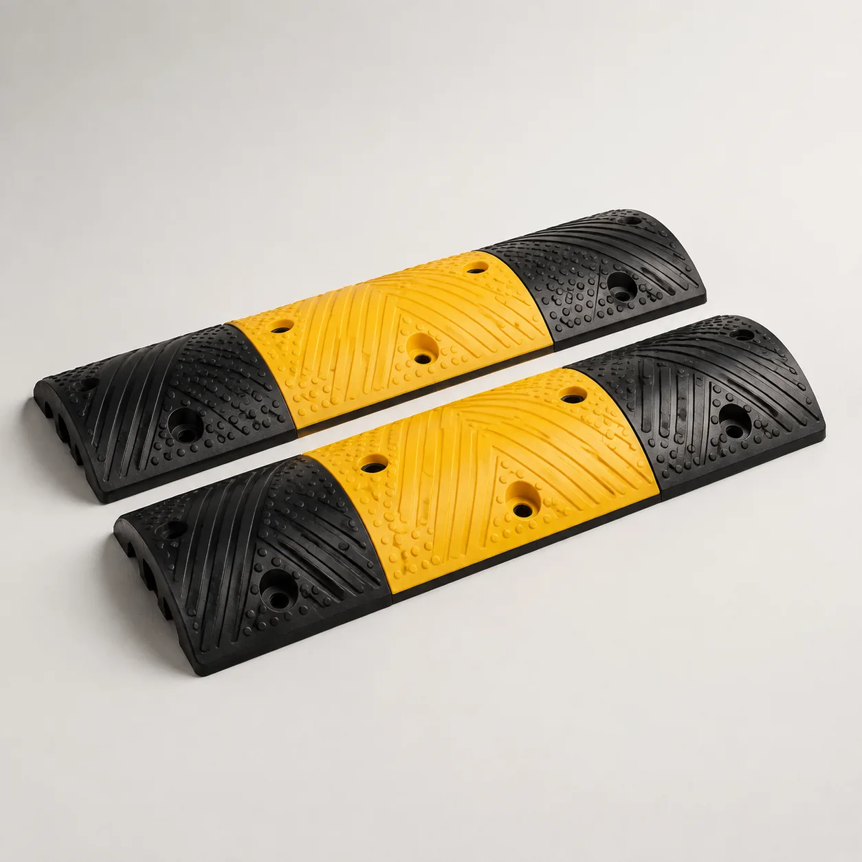 Rubber roadway speed hump